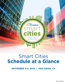 cities smart Smart Cities Schedule at a Glance