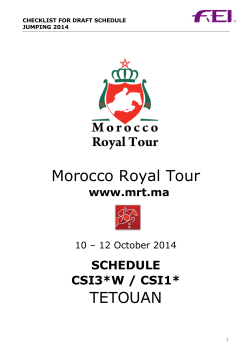 Morocco Royal Tour TETOUAN SCHEDULE
