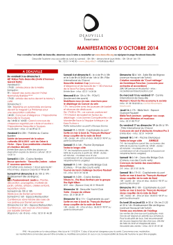 MANIFESTATIONS D’OCTOBRE 2014