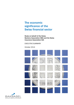 The economic significance of the Swiss financial sector