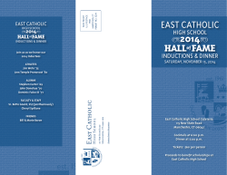 EAST CATHOLIC 2014  HALL  FAME