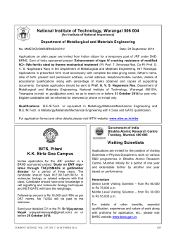 National Institute of Technology, Warangal 506 004