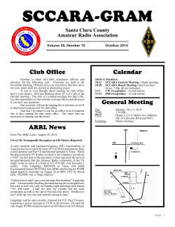 SCCARA-GRAM Calendar Club Office Santa Clara County