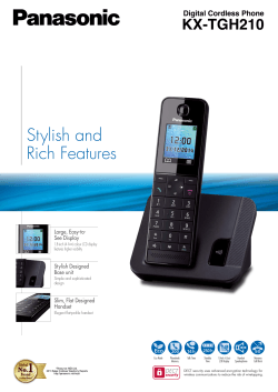 Stylish and Rich Features KX-TGH210 Digital Cordless Phone
