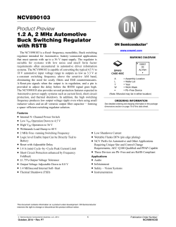 NCV890103 1.2 A, 2 MHz Automotive Buck Switching Regulator with RSTB