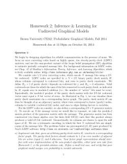 Homework 2: Inference &amp; Learning for Undirected Graphical Models