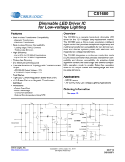 CS1680 Dimmable LED Driver IC for Low-voltage Lighting Features
