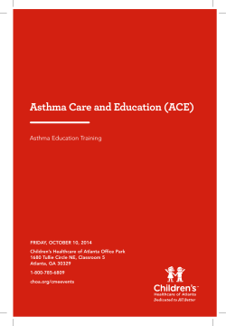 Asthma Care and Education (ACE) Asthma Education Training