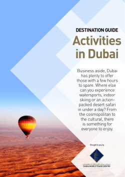 activities in Dubai Destination GuiDe