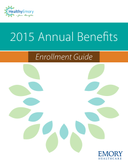2015 Annual Benefits Enrollment Guide