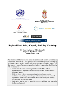 Regional Road Safety Capacity Building Workshop