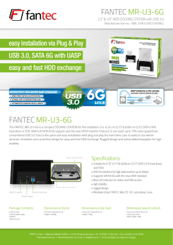 FANTEC MR-U3-6G easy installation via Plug &amp; Play