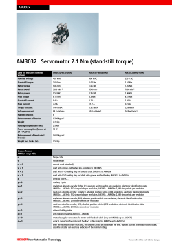 AM3032 | Servomotor 2.1 Nm (standstill torque) AM303x
