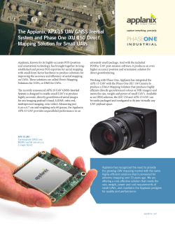 The Applanix, APX-15 UAV GNSS-Inertial Mapping Solution for Small UAVs