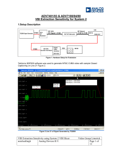 ADV7401/03 &amp; ADV7188/84/80 VBI Extraction Sensitivity for System 2  1.Setup Description