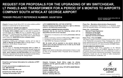 REQUEST FOR PROPOSALS FOR THE UPGRADING OF MV SWITCHGEAR,