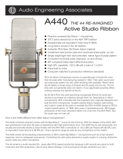 A440 Active Studio Ribbon Audio Engineering Associates THE 44 RE-IMAGINED