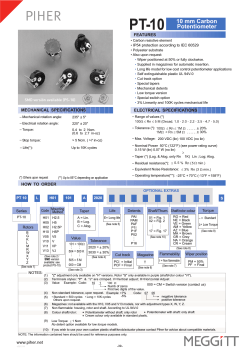 PT-10 10 mm Carbon Potentiometer FEATURES
