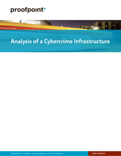 Analysis of a Cybercrime Infrastructure THREAT RESEARCH