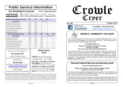 Public Service Information Bus Timetable for Services