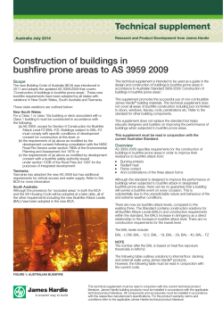 Construction of buildings in bushfire prone areas to AS 3959 2009 Scope