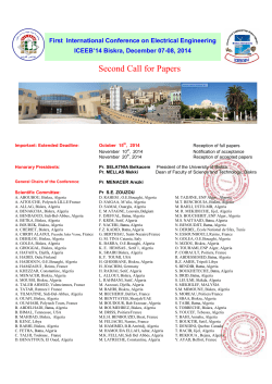 Second Call for Papers