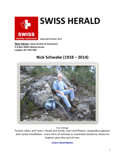 SWISS HERALD Nick Schwabe (1918 – 2014)