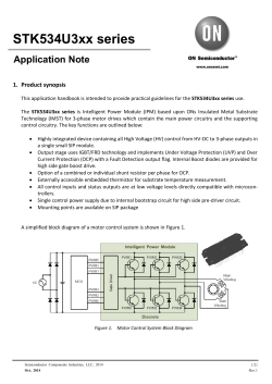 STK534U3xx series  Application Note 1.  Product synopsis