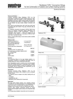 “Multiblock T-RTL” Connection fittings Technical information