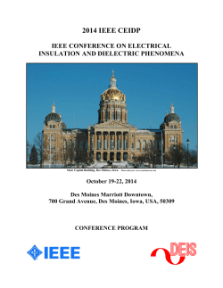 2014 IEEE CEIDP  IEEE CONFERENCE ON ELECTRICAL INSULATION AND DIELECTRIC PHENOMENA