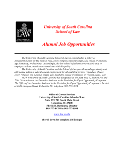 Alumni Job Opportunities University of South Carolina School of Law