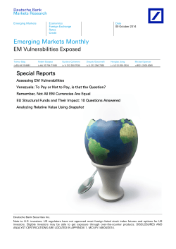 Emerging Markets Monthly EM Vulnerabilities Exposed Deutsche Bank Markets Research
