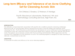 Long-term Efficacy and Tolerance of an Acne Clarifying