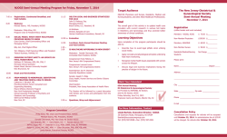 Target Audience The New Jersey Obstetrical &amp; Gynecological Society Semi-Annual Meeting