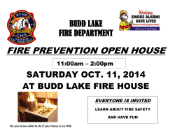 FIRE PREVENTION OPEN HOUSE SATURDAY OCT. 11, 2014