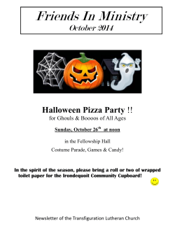 Friends In Ministry October 2014 Halloween Pizza Party