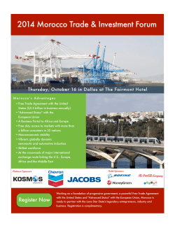 2014 Morocco Trade &amp; Investment Forum