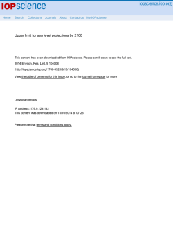 Upper limit for sea level projections by 2100