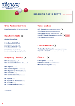 D I A Q U I C K  ... Tumor Markers Urine Adulteration Tests &lt;&lt;&lt;