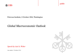 Global Macroeconomic Outlook Speech by Axel A. Weber public