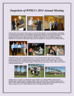 Snapshots of WPHA’s 2014 Annual Meeting