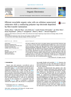 Efﬁcient recyclable organic solar cells on cellulose nanocrystal