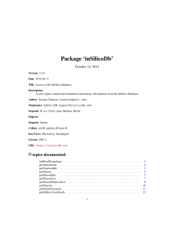 Package ‘inSilicoDb’ October 14, 2014