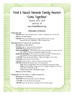 Fred &amp; Hazel Hancock Family Reunion “Come Together” Schedule of Events