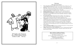 Welcome. We want you to know...