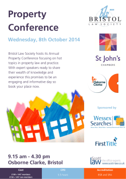 Property Conference Wednesday, 8th October 2014