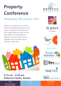 Property Conference Wednesday, 8th October 2014
