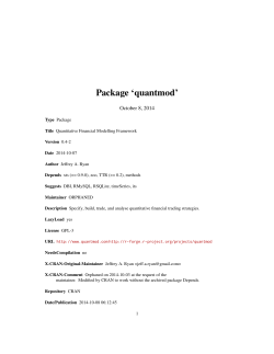 Package ‘quantmod’ October 8, 2014