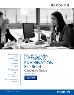 LICENSING EXAMINATION Bail Bond North Carolina