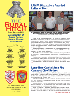 Rural Hitch THE LRMFA Dispatchers Awarded